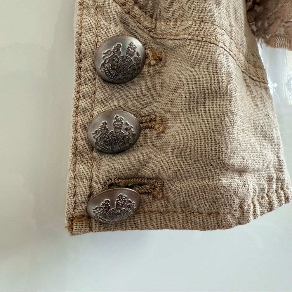 Free People Emilia Jacket Lace Trim Tie-Waist - Picture 7 of 11
